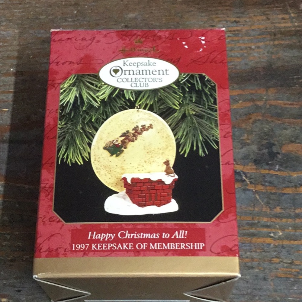 Hallmark Happy Christmas to All 1997 Membership Ornament